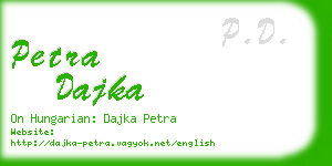 petra dajka business card